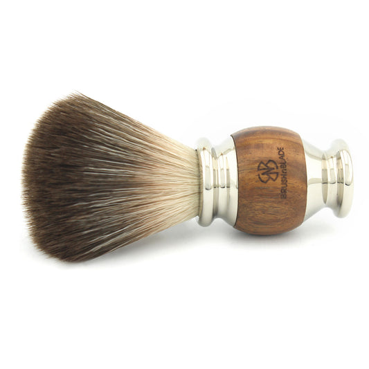 OBH Black Synthetic Shaving Brush with Wood Handle