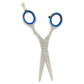 Silver Hairdressing Razor Scissors with Blue Grip 5.5 Inch