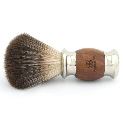 Lee Black Synthetic Shaving Brush with Wood Handle