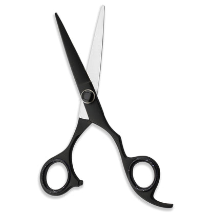 Black 6” Offset Hairdressing Scissors Set with Adjustable Screws