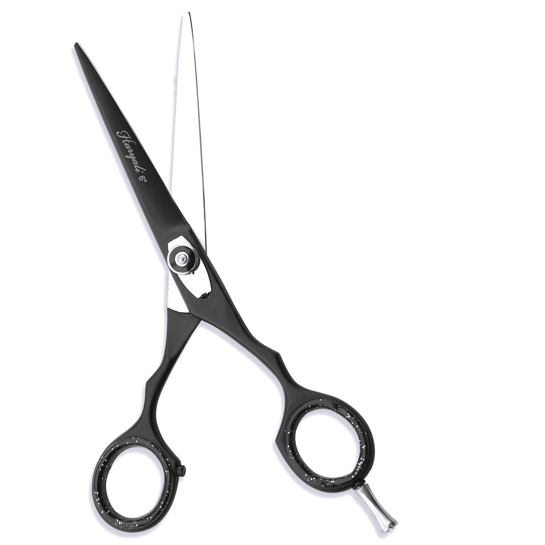 Black 6” Hairdressing Scissors Set with Adjustable Screws -  right handed