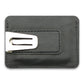 Card Holder in Black Plain and Textured Leather Horizontal