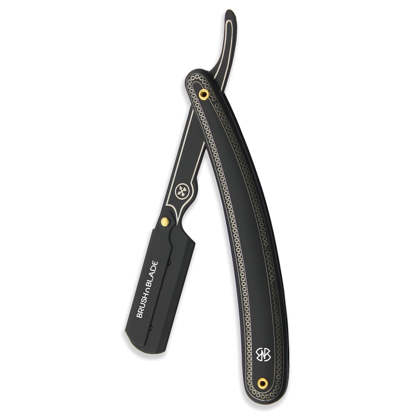 Stainless Steel Cut Throat Razor Matte Black