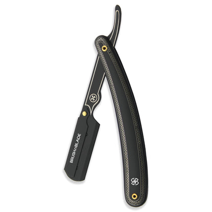 Stainless Steel Cut Throat Razor Matte Black
