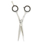 Silver 5.5” Hairdressing Razor Scissors with Black Grip