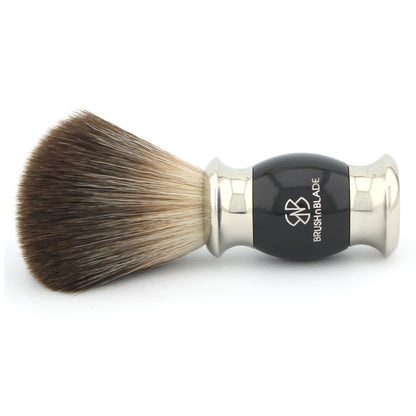 Lee Black Synthetic Shaving Brush with Black Handle