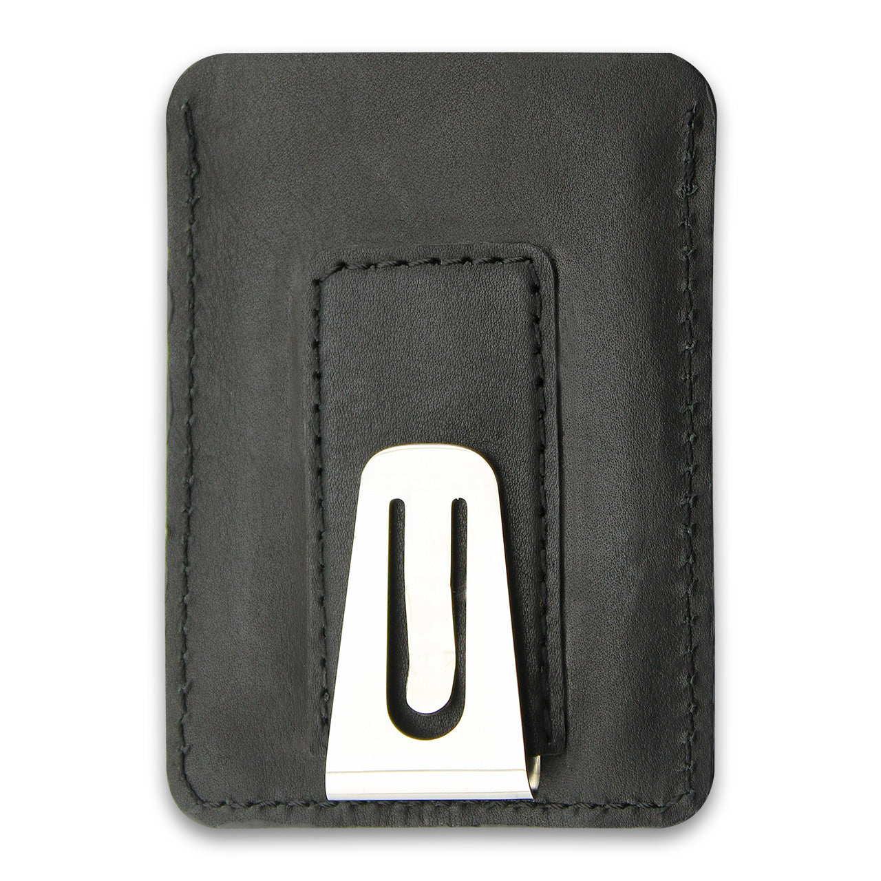Card Holder Leather in Plain Black and Textured Black