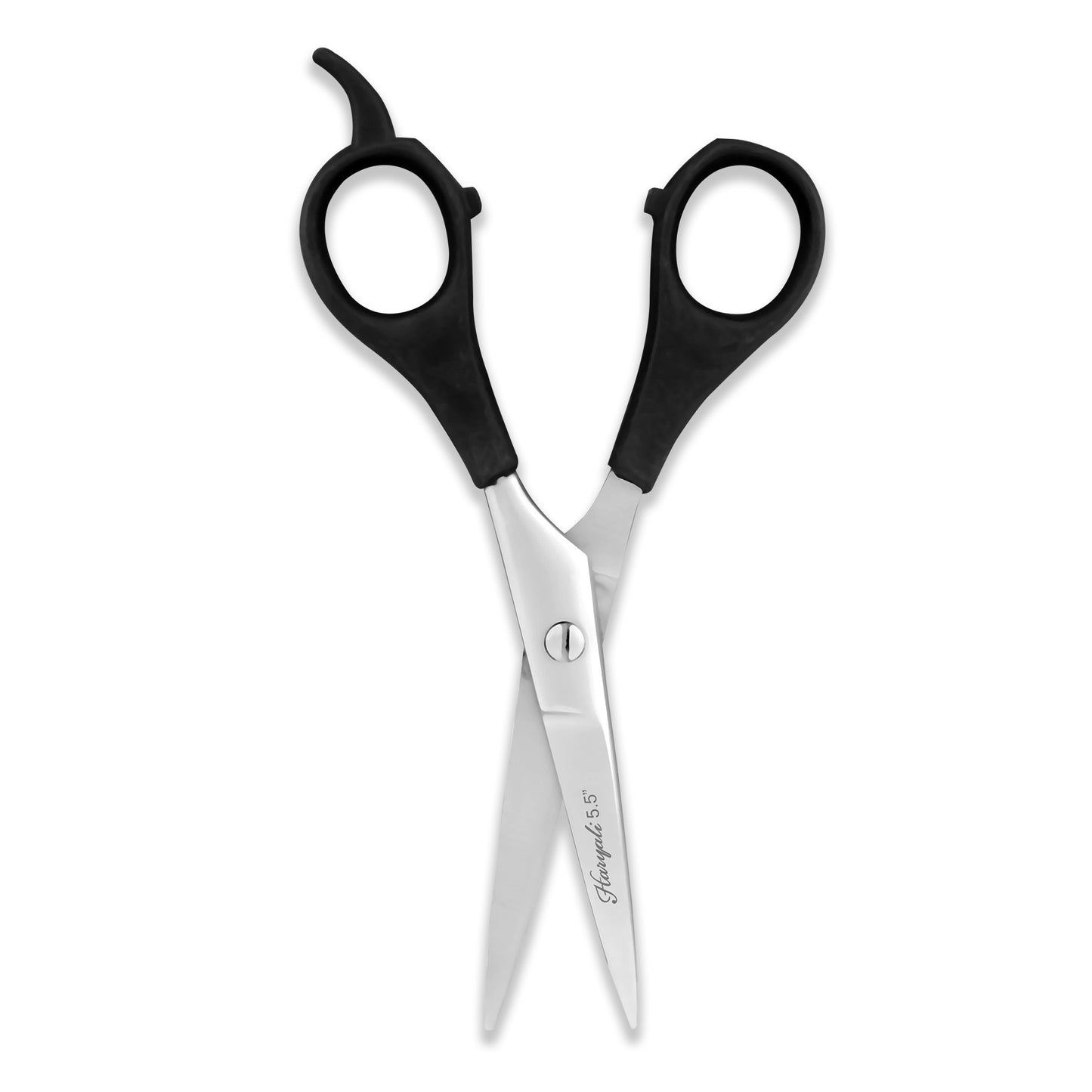 Black Handle 5.5” Hairdressing Scissors with Fixed Screws