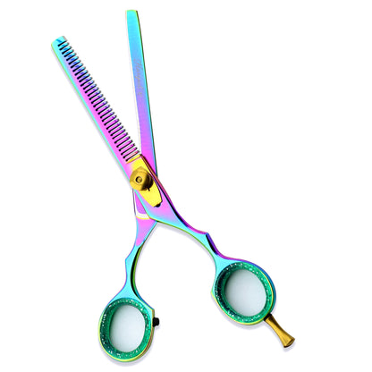Multicolored 6” Hairdressing Razor Scissors Set