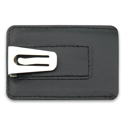 Card Holder Leather in Plain Black and Textured Black
