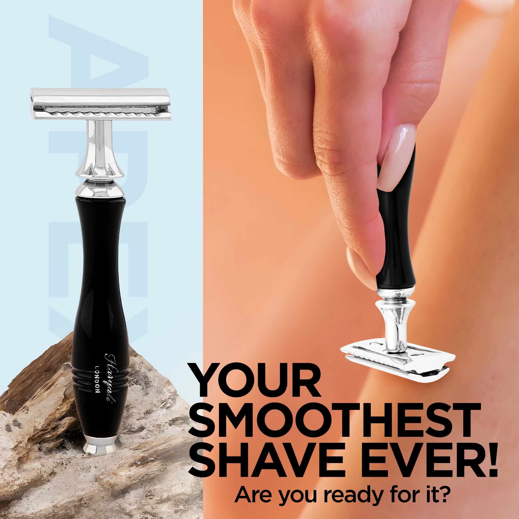 Haryali Double Edge Razor Apex - Black - HARYALI LONDON