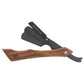 Classic Cut Throat Razor with Elegant Light Wood Handle