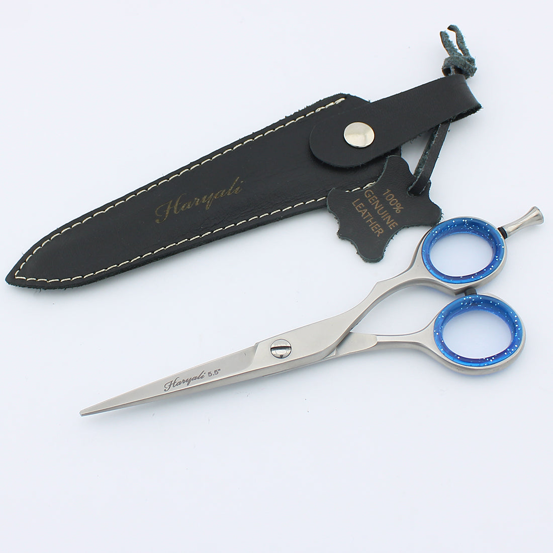5.5-inch chrome professional cutting shears with sharp stainless steel blades for smooth and clean hair trimming