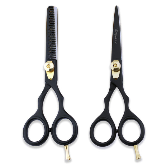5.5” black Hairdressing Scissors Set with Adjustable Screws