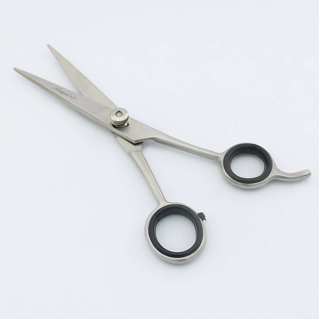 6.5-inch professional hairdressing scissor with open blades for precise and smooth cutting