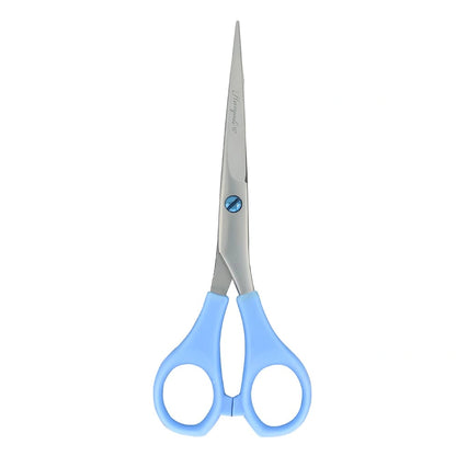 6 Inch Blue Grip Professional Hair Cutting Scissors with Leather Pouch