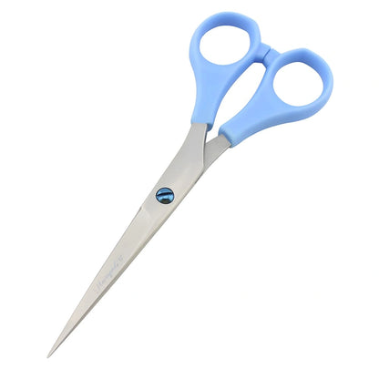 6 Inch Blue Grip Professional Hair Cutting Scissors with Leather Pouch