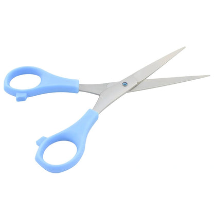 6 Inch Blue Grip Professional Hair Cutting Scissors with Leather Pouch