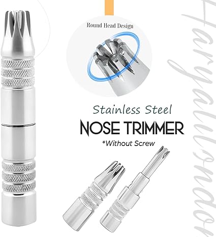 Nose Trimmer with Leather Pouch in Brown