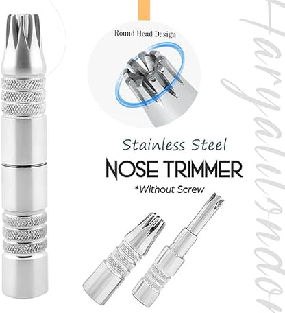 Nose Trimmer with Leather Pouch in Brown