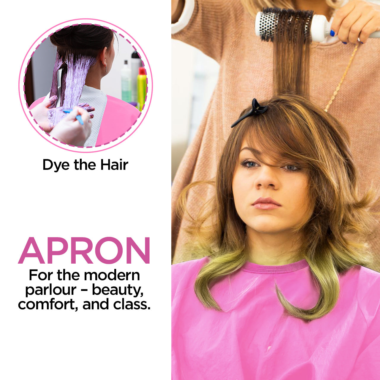 Pink Apron with a Mobile-Friendly Transparent Window-5