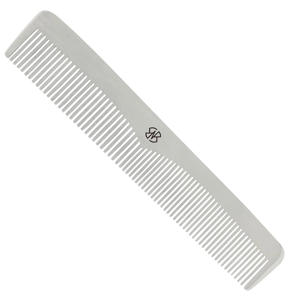 6.7" Chrome Steel Hair Comb for Professional Grooming
