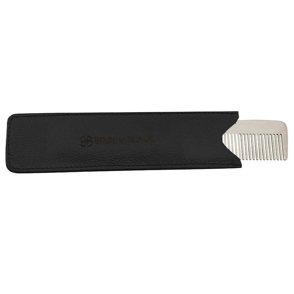 6.7" Chrome Steel Hair Comb for Professional Grooming
