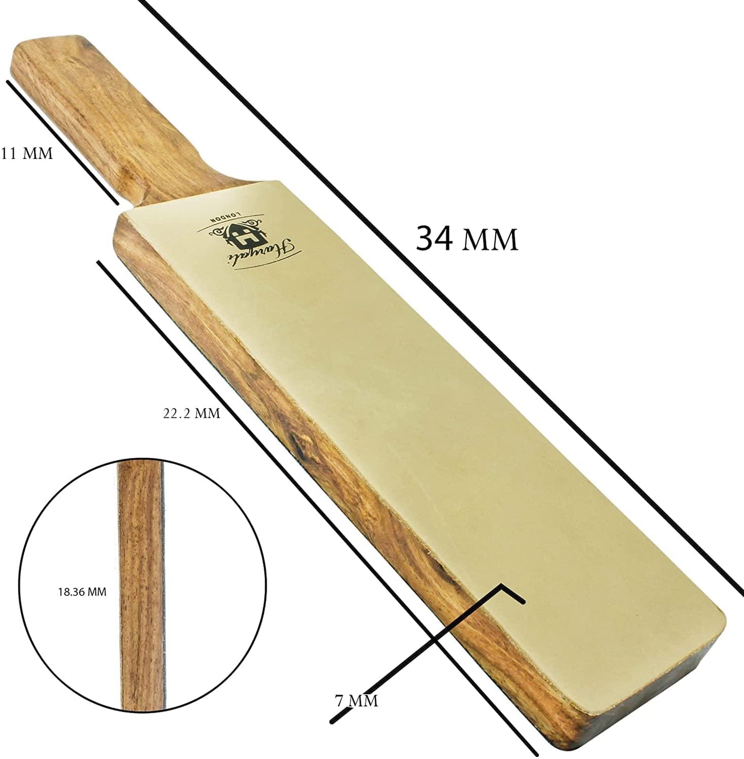 Extra Wide Leather Stick 2 Sided Strop for Sharping - HARYALI LONDON