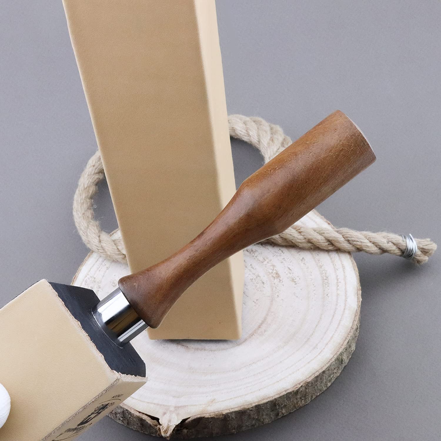 Leather Strop - Paddle Strop - 4 sided Honing Tool - Straight Razor Strop - HARYALI LONDON