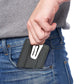 Card Holder Leather in Plain Black and Textured Black