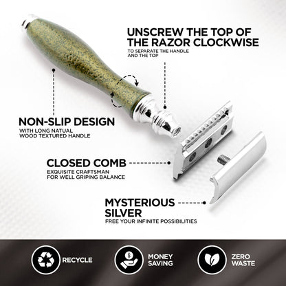 Haryali's Antique Double Edge Safety Razor - Gold - HARYALI LONDON