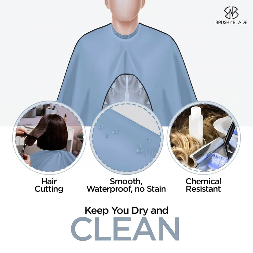 Hands-free phone use haircutting apron for barbershops and styling