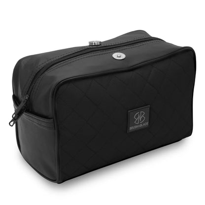 All in one personal grooming kit packed in travel toiletry bag