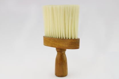 Barber Neck Duster Brush with Wooden Handle for Hair Cleaning