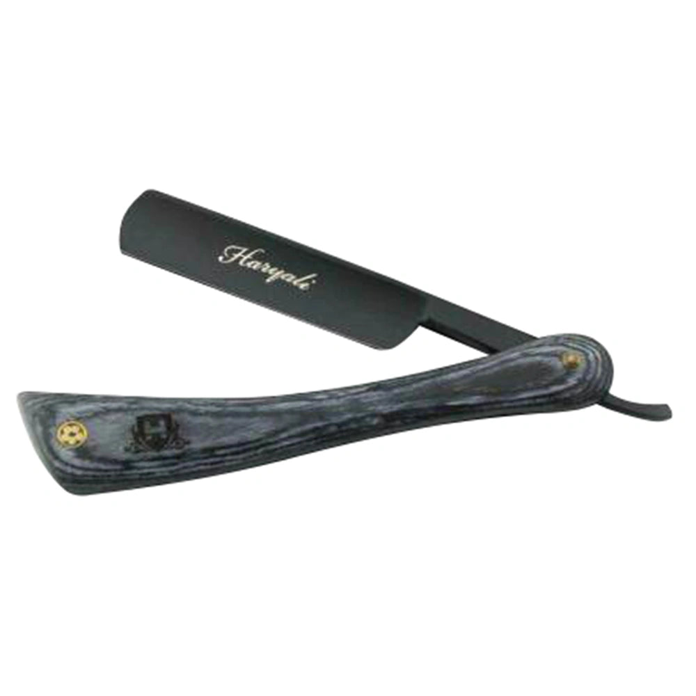 Black Wood Straight Razor Blade