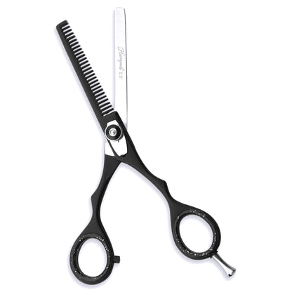 Black 5.5” Hairdressing thinning Scissors Set with Adjustable Screws