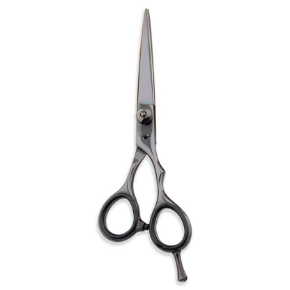 Black 5.5 Inch Offset Hairdressing Scissor Adjustable
