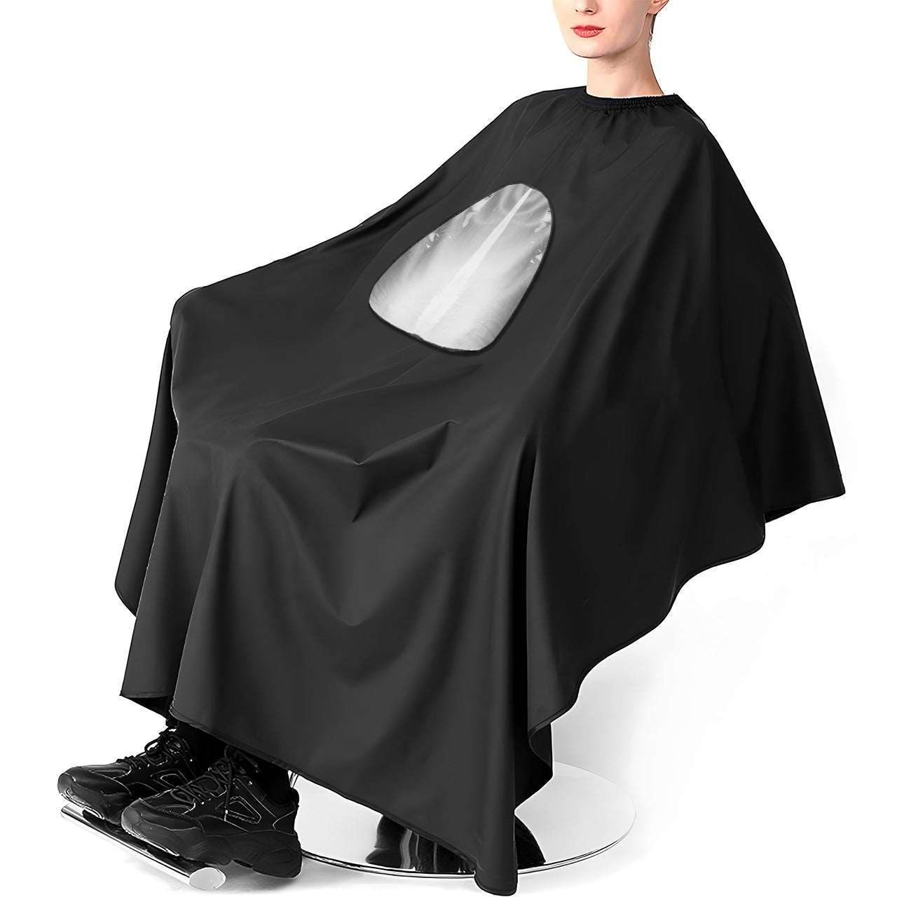 Black Apron with a Mobile-Friendly Transparent Window