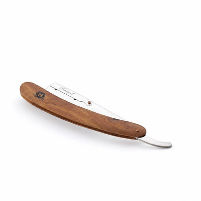 Brown Light Wood Straight Razor Replaceable Blade