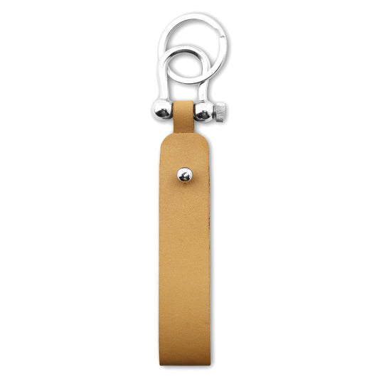 Camel brown Gatsby leather keychain for daily use