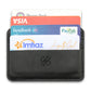 Card Holder Leather in Black Plain and Textured Horizontal