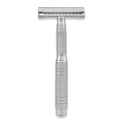 Compact travel DE safety razor with 3-in-1 design