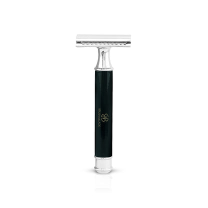 DE safety razor with round pencil in black
