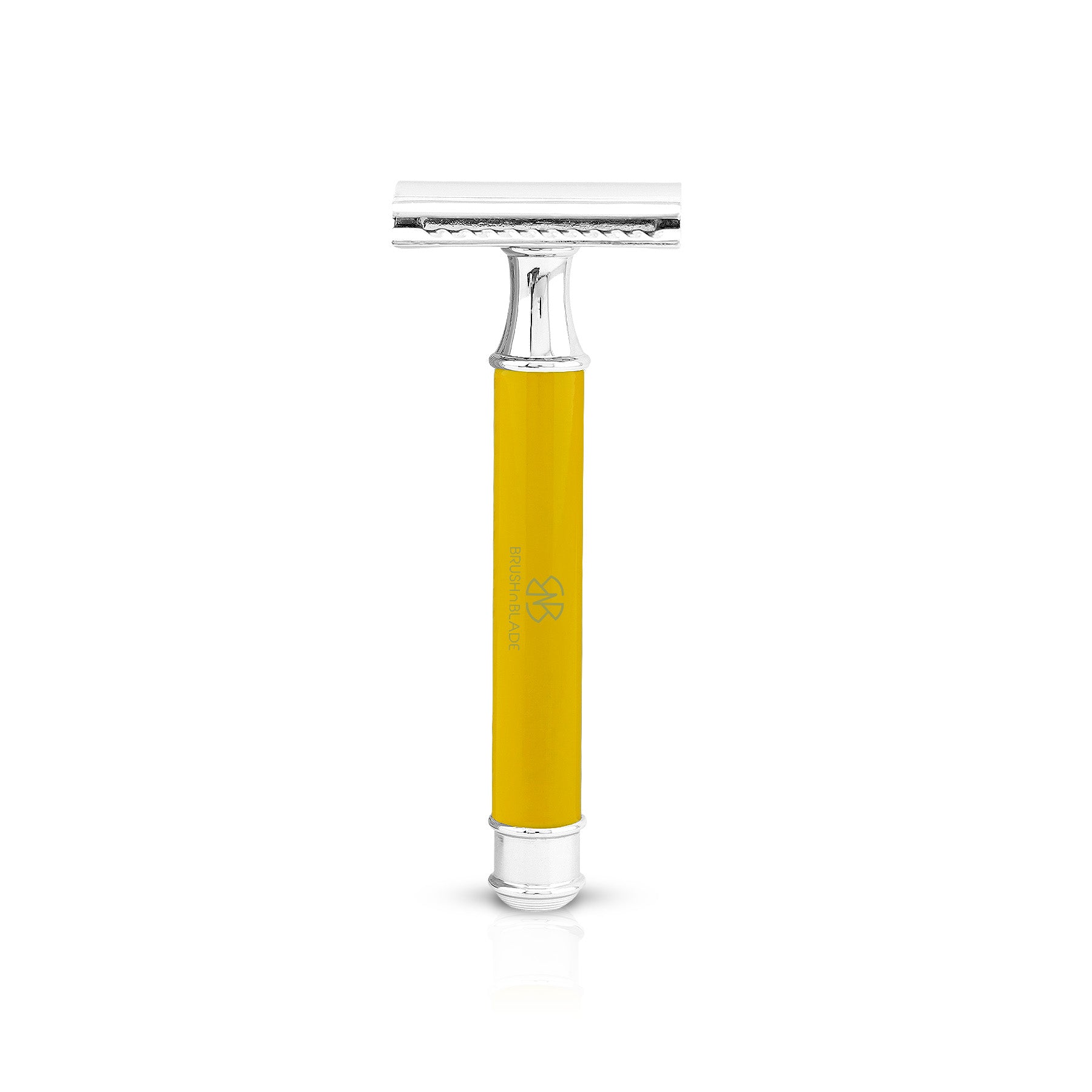 DE safety razor with round pencil in yellow