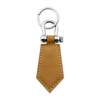 Keychain Leather Windsor in Plain Camel, Black, & Textured Black