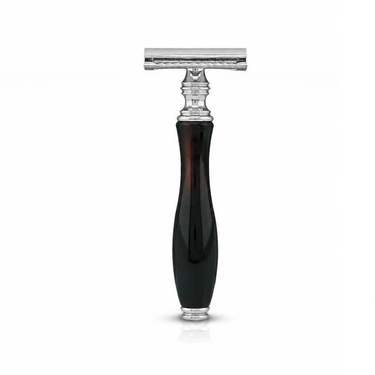 Elegant Black Red Double Edge Safety Razor