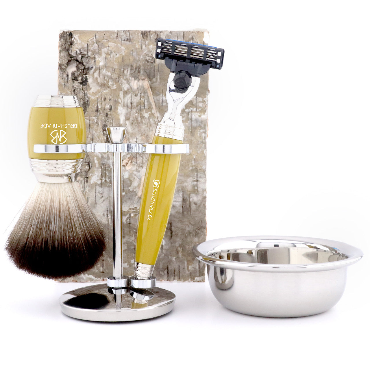 Exclusive 3 Edge Razor Shaving Set for a Smooth Shave – BrushnBlade