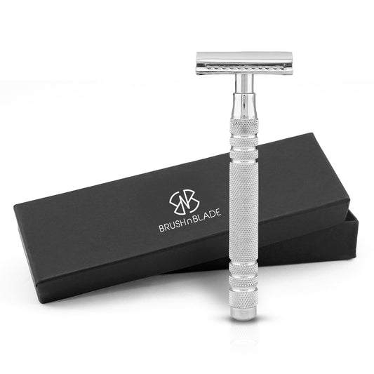 Extended Grip Stainless Steel Double Edge Safety Razor