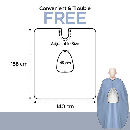 Full-coverage hair cutting apron from BrushnBlade barber apron collection