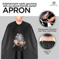 Haircut apron with transparent mobile access panel


